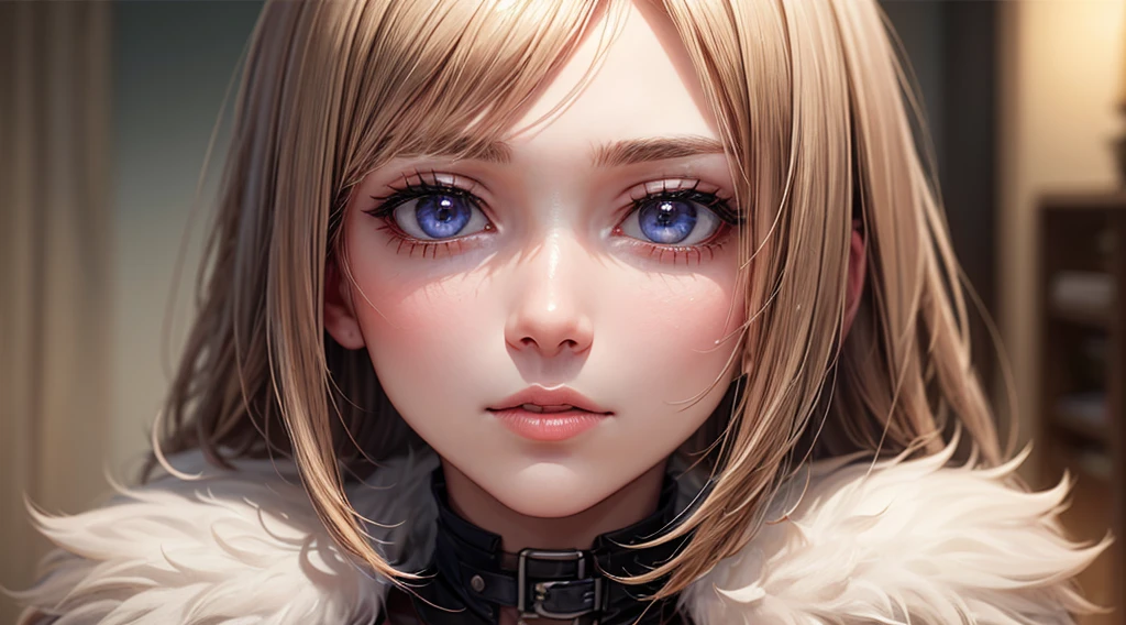 Cinematic footage, full medium closeup, a gorgeous 18-year-old woman soft pale skin, cute and youthful face, well-defined eyebrows, delicate nose, plump and round lips, (high skin detail: 1.2), ultra-detailed, photo-realistic, depth of field, cinematic lighting, IMAX camera, HDR, DTM, Full HD,