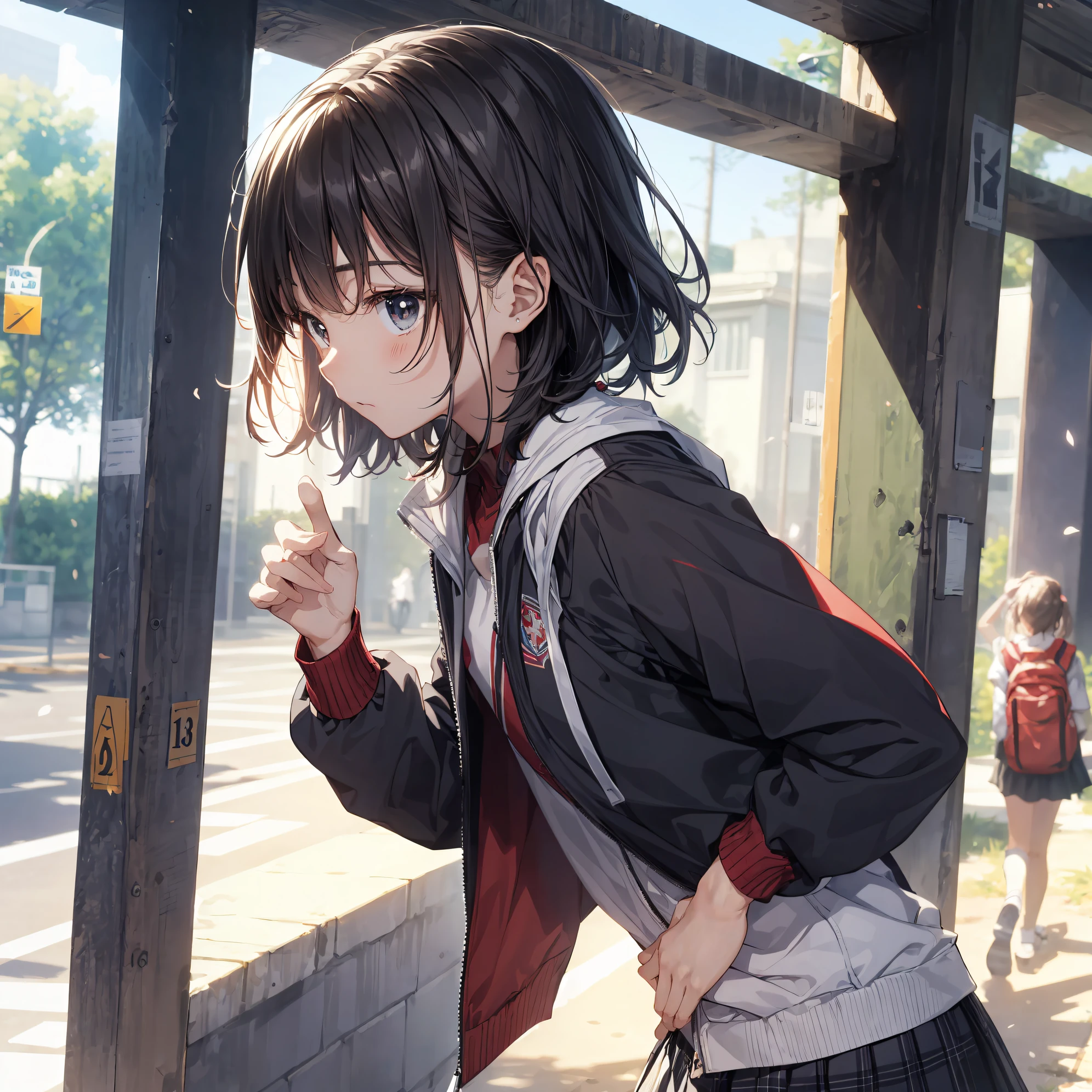 (Best Quality, 4K, 8K, hight resolution, masutepiece:1.2), Ultra-detailed, (Realistically cute,Photorealsitic:1.37), High resolution, anime moe art style, Best Anime 8K Konachan Wallpapers, Pixiv Contest Winner, Perfect Anatomy, super detailed skin,BREAK,(Draw a girl sleepily walking to school. ),BREAK, 1girl in, (Solo,Lori,,13yea:1.3),Full limbs, complete fingers, a junior gynous attraction, (Very short hair),hair messy, flat chest, Small butt, groin, Small eyes,Beautiful detailed black eyes, Well-proportioned iris and pupils, disgusted eye,High resolution detailed hair, salor uniform, Skirt, On the way to school. BREAK,Medium: Anime Art, Vibrant colors, Sharp Focus, Professional, Bokeh.
Lighting: Natural light shining a soft light on the girl, Create a warm and cozy atmosphere on your way to school..