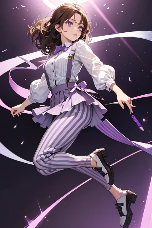 (full body:1.5),(1girl:1.3),(looking at viewer:1.4),(anatomy correct:1.3),(In the paradise of the day:1.3),(Wearing Very thick Printed Pantyhose and chinese JK Student Dress Printed Pleated Skirt and JK uniform leather shoes,and a large amount of jewellery :1.3), (A high jump posture:1.3),(In pink|amarelo|blue colors|green color|red colour|white colors|black in color|purpleish color|greys|Beige|Flesh color 1.4),,(Accurate and perfect face:1.4),(Clothing Gloss:1.25),(Skin reflection:1.25),hyper HD, Ray traching, reflective light,structurally correct, Award-Awarded, high detal, lightand shade contrast, Face lighting,cinmatic lighting, tmasterpiece, super detailing, high high quality, high detal, best qualityer, 16k,high contrast,