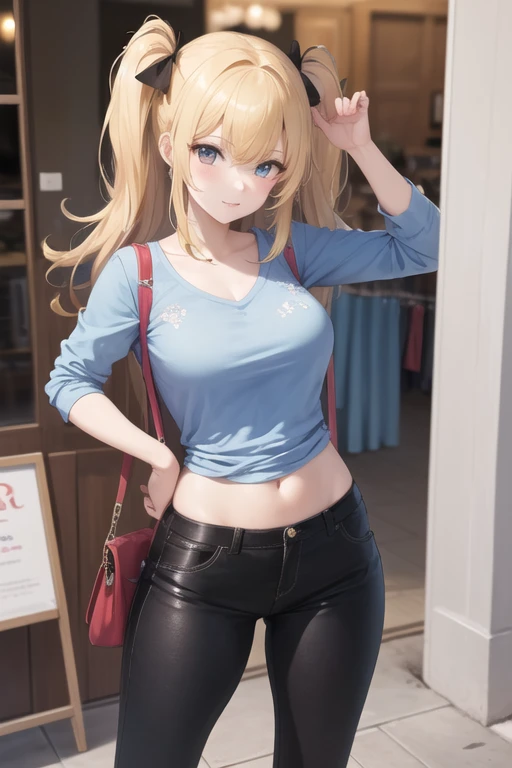 Chica de anime con camisa transparente roja y corbata negra posando para una foto