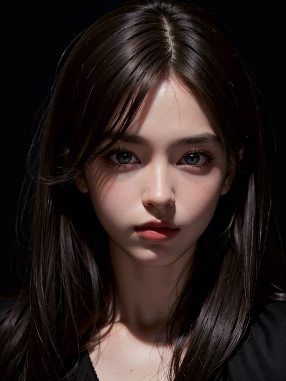Best quality, masterpiece, ultra high res, (photorealistic:1.4), raw photo, 1girl, in the dark, deep shadow, low key, cold light