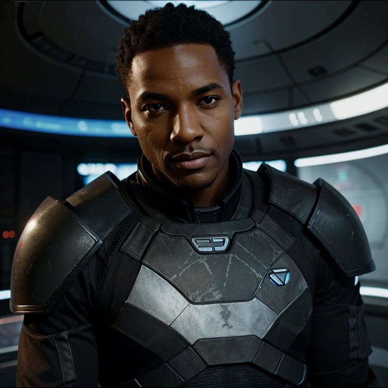 Black guy Jacob, mass effect, scifi background