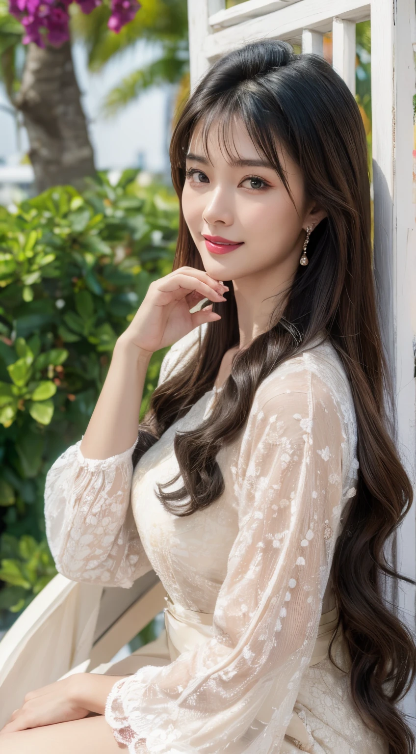 (photorealistic:1.40, 8K, RAW photo, ultra high res, Best Quality, Masterpiece: 1.2, lowest lux),
Susan, full-body, clothed,
big wavy long hairstyle,
natural detailed eyes:1.1,
natural detailed lips,
Natural Makeup, (Susan is wearing vietnam women dress aodai),
Seductive smile facing the camera, Highly detailed face and skin texture, Vivid colors, Sharp focus