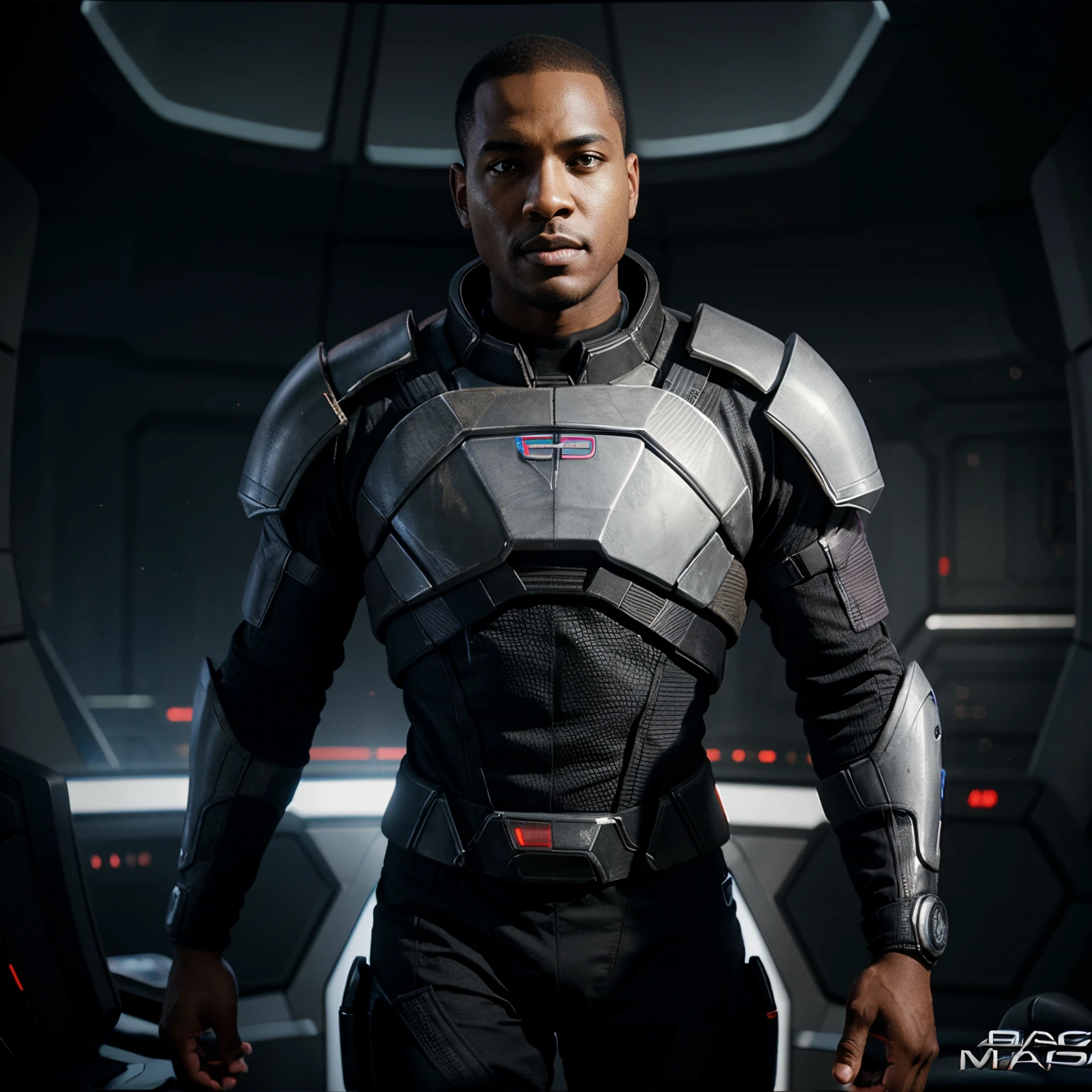 Black guy Jacob, mass effect, scifi background