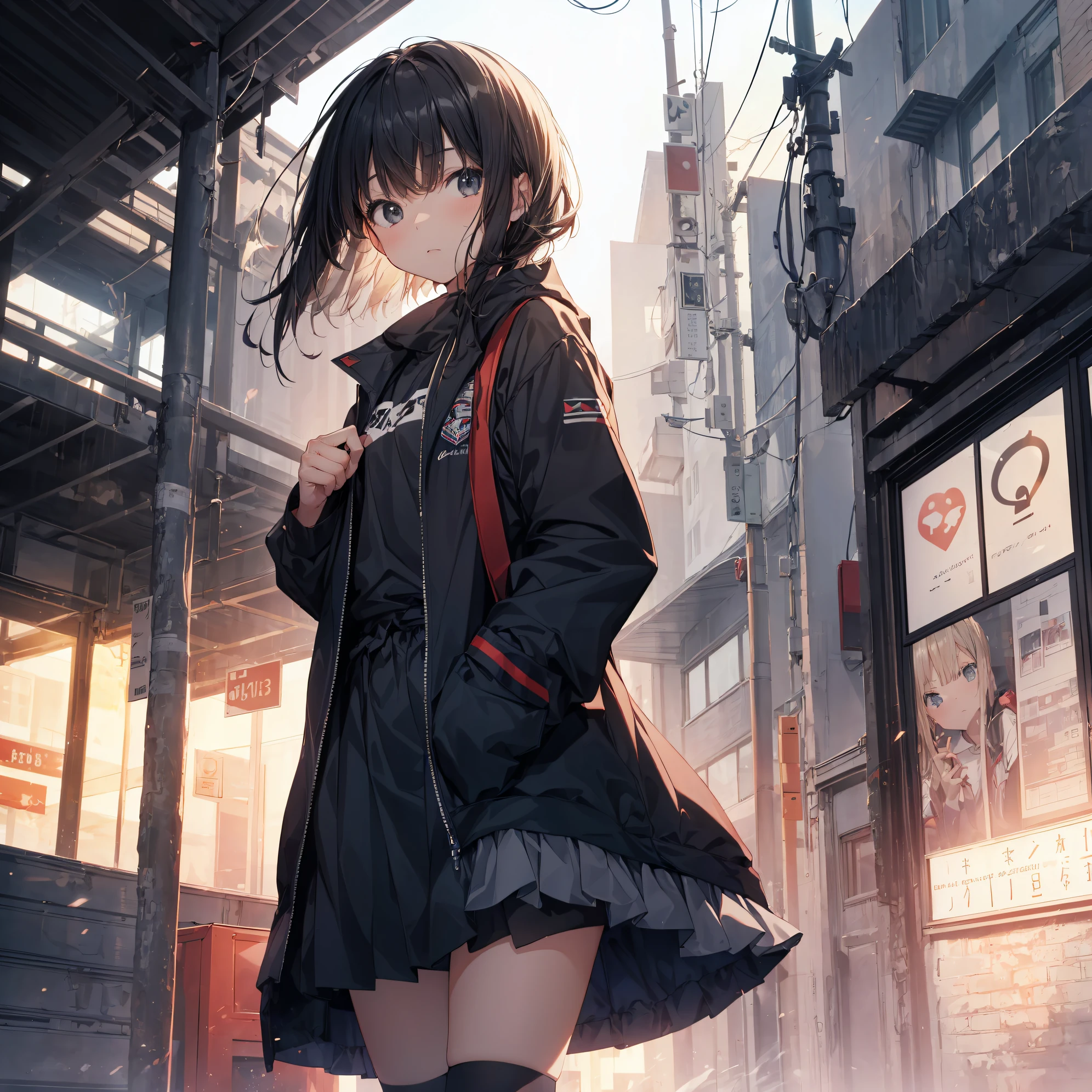 (Best Quality, 4K, 8K, hight resolution, masutepiece:1.2), Ultra-detailed, (cool and realistic,Photorealsitic:1.37), High resolution, anime moe art style, Best Anime 8K Konachan Wallpapers, Pixiv Contest Winner, Perfect Anatomy, super detailed skin,BREAK,(Draw a girl sleepily walking to school. ),BREAK, 1girl in, (Solo,Lori,child,13years:1.3),Full limbs, complete fingers, a junior high school student, Androgynous attraction, (Very short hair),hair messy, flat chest, Small butt, groin, Small eyes,Beautiful detailed black eyes, Well-proportioned iris and pupils, disgusted eye,High resolution detailed hair, salor uniform, Skirt, On the way to school. BREAK,Medium: Anime Art, Vibrant colors, Sharp Focus, Professional, Bokeh.
Lighting: Natural light shining a soft light on the girl, Create a warm and cozy atmosphere on your way to school..