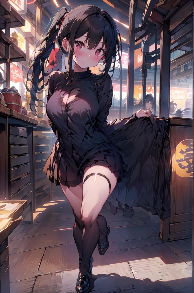 anime, beautiful face, highly detailed face, detailed eyes, highly detailed background, perfect lighting, full body, 1girl, solo, ruby hoshino, oshi no ko, indoors, black heels, black thighhighs, bedroom, absurdres, high res, ultrasharp, 8K, masterpiece, looking at viewer (sexy pose:1.2), black thighhighs, (full body:1.5), naked, nsfw, ecchi, horny, teasing, no bra, no underwear, naked, nude, wet , climax, oh_face, both hands holding breasts, squeezing breasts, breasts squeeze, bent over forward with hands on boobs, leaning forward and holding breasts, bending over at a 45 degree angle