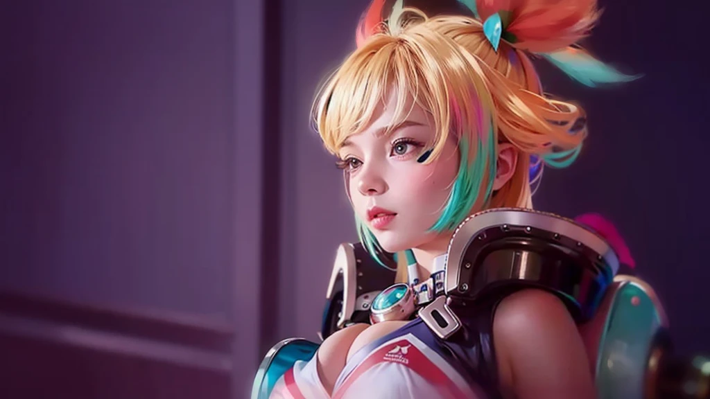 (8k, RAW photo, photorealistic:1.25) ,( lipgloss, eyelashes, glosace, glossy skin, best quality, ultra highres, depth of field, chromatic aberration, caustics, Broad lighting, natural shading,Kpop idol) looking at viewer with a serene and goddess-like happiness,huge boobs
