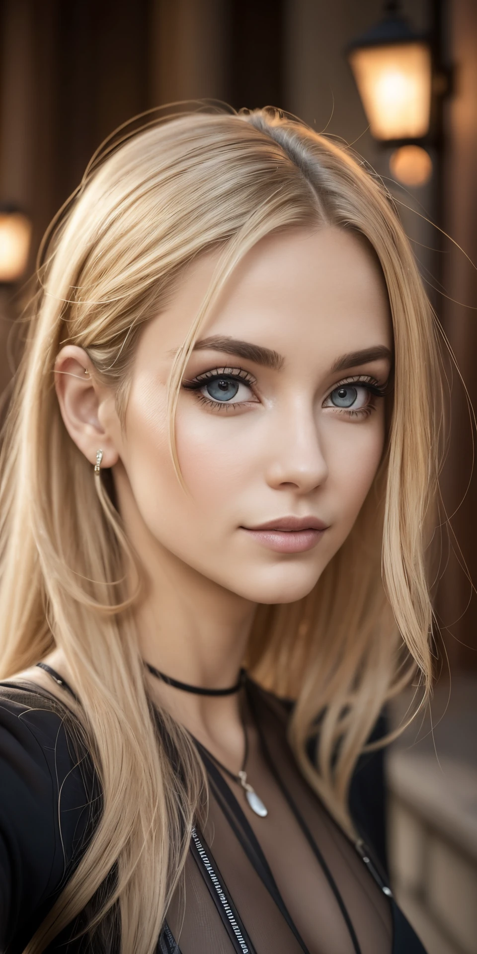 (Selfie, Draufsicht: 1.4), (straight half of the body: 1.4), RAW UHD portrait photo of a 24-year-old blonde (Blue-eyed woman) Eine dunkle Gasse entlanggehen, big boobs,, Stadt bei Nacht, (Rock), (Ausschnitt), Details (Gewebe! , Haar! , Glitzer, Farbe!! , Benachteiligungen: 1.1), shiny eyes with high level of detail (Blick in die Kamera), SLR-Beleuchtung, Spiegelreflexkamera, ultra quality, Sharpness, Depth of field, Filmkorn (Mitte), Fujifilm XT3, kristallklar, Rahmenmitte, Beautiful face, Scharfer Fokus, Streetlight, Neonbeleuchtung, bokeh (schwach beleuchtet), Nacht, (Nachthimmel), Detaillierte Hautporen, Oily skin, Sonnenbrand, Komplexe AugenDetails, full entire body, big boobs --auto --s2