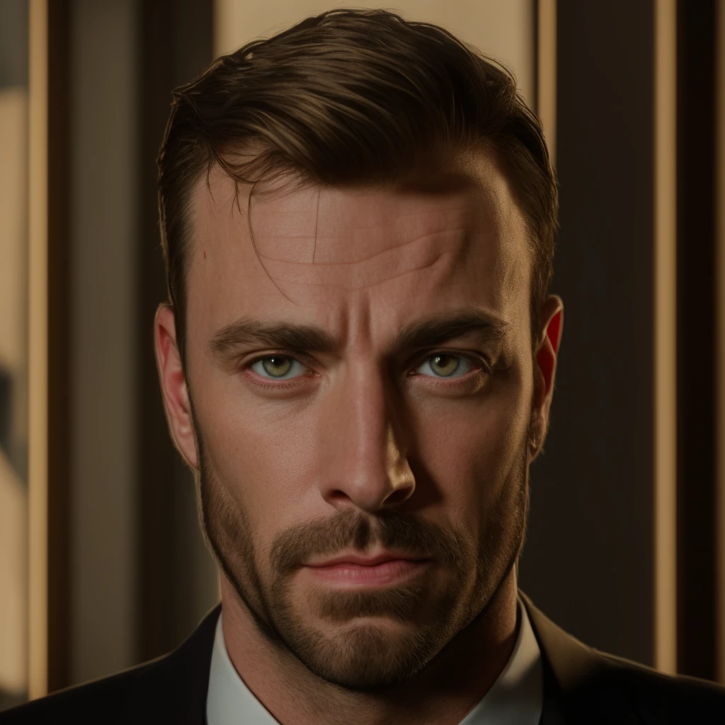 Use image from Controlnet1 um close up de um homem com barba e camisa preta, Cinematic realistic portrait, bonito rosto detalhado, rosto realista altamente detalhado, Rosto altamente detalhado de 8k, retrato de rosto detalhado realista, 8k portrait render, sharp high detail face, realistic face moody lighting, rosto realista detalhado, rosto realista humano, Retrato VFX altamente detalhado, rosto detalhado e realista, rosto realista e detalhado