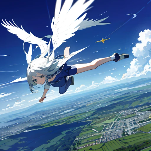 Flying through the air