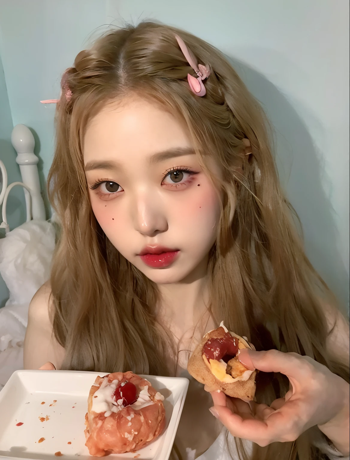 (ultra realistic) , (illustration), (increase resolution), (8K), (extremely detailed), (best illustration), (beautiful detailed eyes), (best quality), (ultra-detailed), (masterpiece), (wallpaper), (detailed face), solo,1 girl, looking at viewers, delicate details, detailed faces, in the dark, deep shadow, low key,pureerosfaceace_v1, smile,