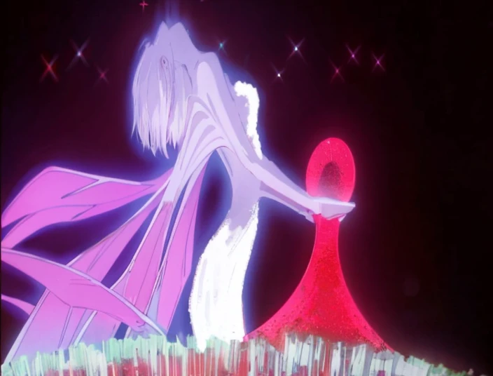 shikairodaysdance, dancing, closed eyes, a beautiful girl, mindflayer, alien