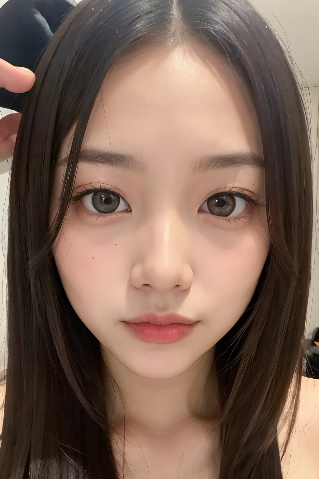 ((best quality)), ((masterpiece)), (detailed), perfect face,((Asian)),(beautiful),looking strait, head to shoulders, body strait, close up