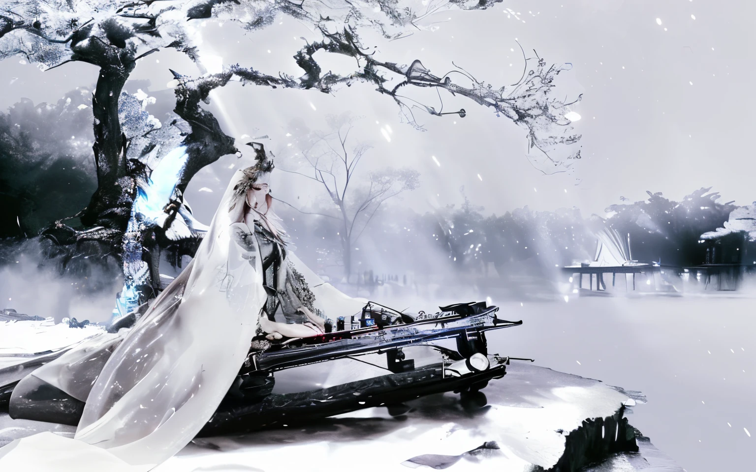 A cyber wolfberry comes from afar, Surrealism, cinematic lighting, god rays, cinematic lighting, Hyperrealism, UHD, UHD, super detail