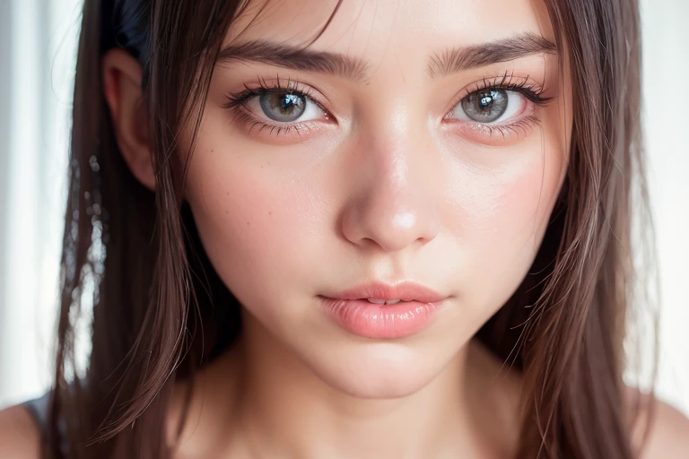 Nikon Z 85mm、((top-quality)) ((masterpiece))、intricate-detail、Sharp focus、proffesional、Photorealsitic、real life、surrealistic、photorealisim、Silhouette Light、finely detail、top-quality、Highly detailed CG Unity 8k wallpapers、erfect artwork、The upper part of the body、glossy dark hair、radiant eyes、shinny skin、realisitic、The perfect female figure、Constricted waist、Looking at the camera、Ren Hao、enchanting posture、sexy pose、extremely delicate and beautiful、best qualtiy、a beautiful detailed girl、Beautiful fine eyes、Facial Lights、Cinematic lighting、see -through、White pajamas、Transparent material、buttocks expos、realistic representation of face、(intricate detailes、makeups、(Detailed beautiful delicate face、Detailed beautiful delicate eyes、s face)perfectly proportions、Detailed skin、Detailed skin、Best ratio of four fingers and one thumb、arms below breasts、medium large breasts、smooth epigastric、Skinny and thin、lo fashion、独奏、(年轻)、Facial Highlights、The upper part of the body、A detailed face、de pele branca、silber hair、poneyTail、Braids、big eye、silk robe、(Hollow pattern、silk)、耳环、Slim body、luxury room、Professional Writing、tear robe、1人、Thick hair