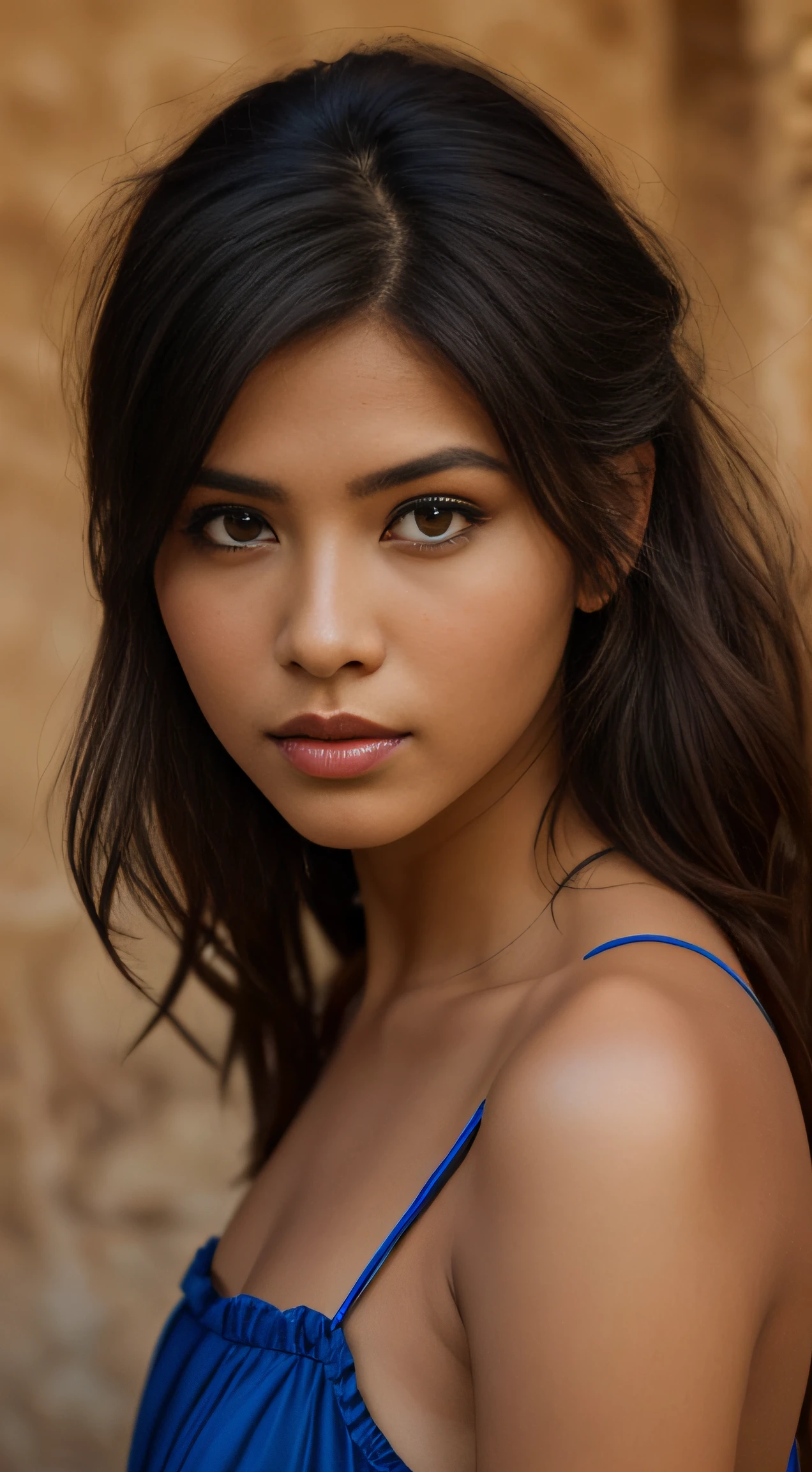 A beautiful scantily clad indigenous woman, 25 years old, traditional Native American clothing, cabelos pretos longos cacheados, rosto bonito, imagem de corpo inteiro, imagem alto detalhe, simetria, Arte de Fantasia