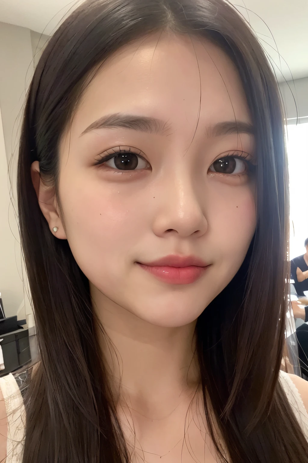 ((best quality)), ((masterpiece)), (detailed), perfect face,((Asian)),(beautiful),looking strait, head to shoulders, body strait, close up