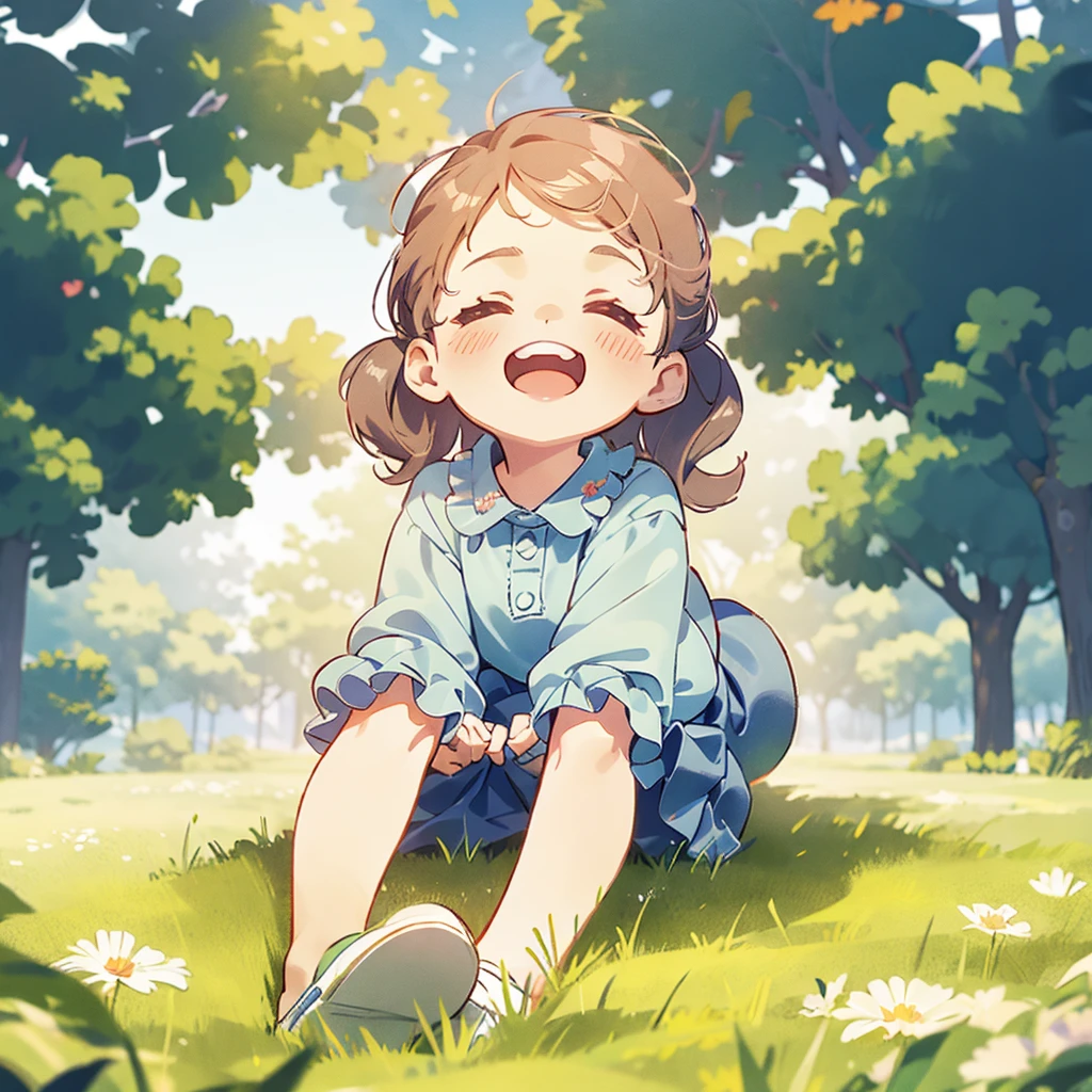 real photograph、Nendoroid wearing a wedding dress standing in front of the painting、A smile、kawaii pose、Watercolor Nendoroid、(HD graphiclowing iridescent silk、On the face、eyes raised、Heart marker、Floral dress、There is a flower in front of the petals below the Nendoroid........、seasons!!: 夏天☀ 🍂、((Stunning painting with super multiple exposures，see background through clothes))