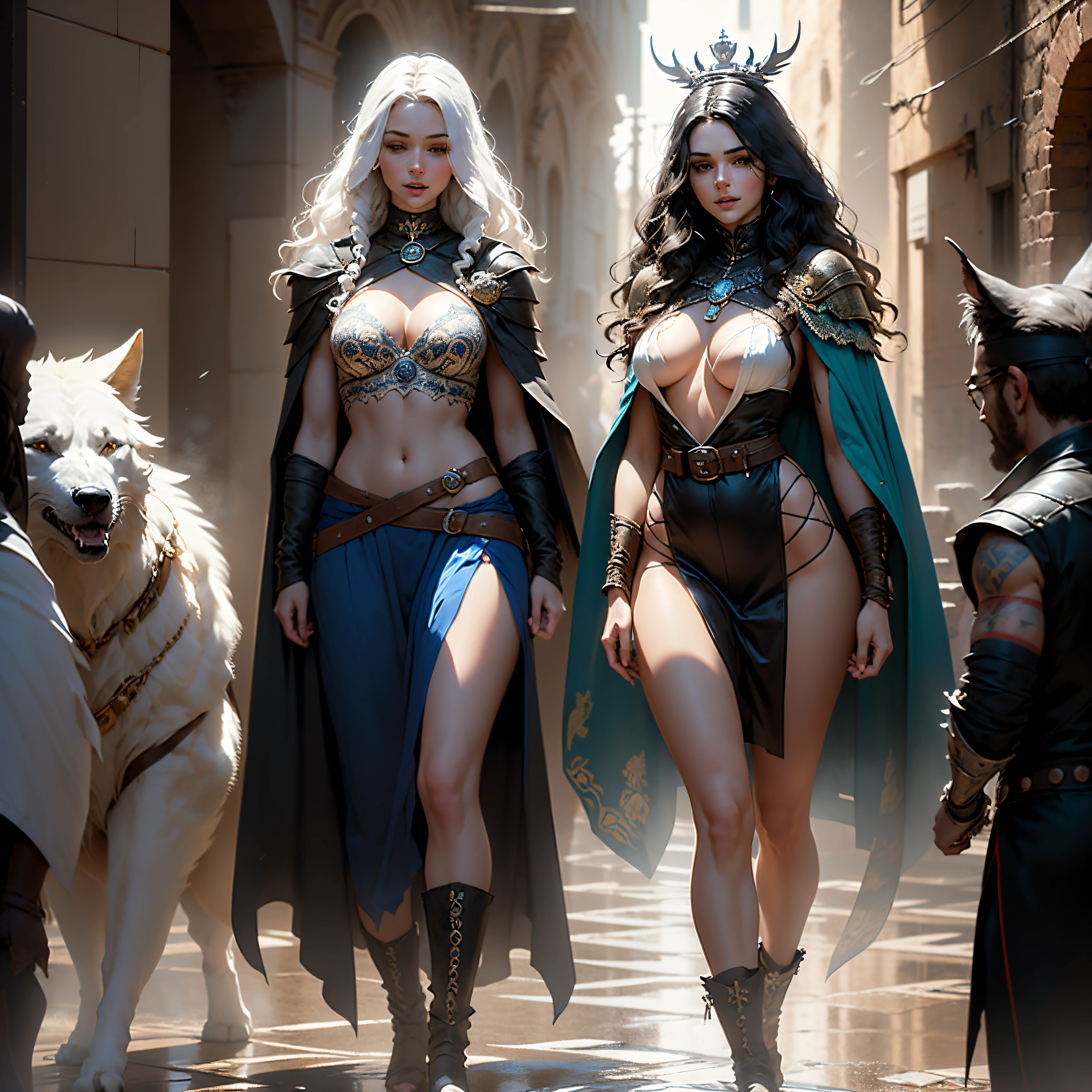 Henry_Cavill as Geralt_de_Rivia The_Witcher Amulet Wolf Yennefer_as_Anya-Chalotra Witch outfits Cirilla-Fiona_as_Freya-Allan agesuit Magic-Missiles Urban deep path equirectangular Kingdom Portal Fringilla Tissaia Triss Francesca Van_Gogh Masterpiece ultra UnrealEngine5 Cinematic_Lighting meticulously intricate ultra_high-details ultra_high-def ultra_high-res ultra_Photo-realistic ultra_high-quality ultra_sharpness focus accurate max perfection reflex extreme improved Octane-rendered opengl-shaders glsl-shader UHD XT3 DSLR HDR romm rgb pbr ombre analogique color-coded shading 3DCG fxaa global illumination cgi vfx sfx fkaa txaa rtx ssao post-processing post-production cell-shading augmented tone-mapping sundrop contre-jours optimal sunLight luminescence volumetric lightning contrast "Heavy Metal" theater Will-o'-the-wisp Divine gold God dazzling Cosplay Fancy Vivid Yellow Admiral Symmetrical ((muscular King Athletic extatique Tamned Skin gorgeous sensual Effects Cheekbones Embarrassed redderer eye-liner saphirs saturate ultra_beautiful_eyes dark black pupils brown iris lazulis turquoise mouth open tongue teeth obvious smile howling Floating Jacket Eccentric Cape onyx Shoulders-Off Shirt Lace Clavicles White Papillotes embroidered satin red thick leather felt skirt matching ample swinging spinel navel waist reveal belt-chastity heart diamond padlock silver agate bristles scarlet pubis-hairy indigo silk snap garters thighs legs boots)) 🎈🍦🍹❤(😘👩🎀👗⚜👒👡💅)🎪🎢🎡🎠 nickel fleuraison bees tin incandescentes CGSCOSITY chef-d&#39 tattoo Cristallines hearth rubis invoque monster bee blast flash blow glow plasma opale straight heavy chrome flat lava bands Tourmaline floraison beholder strange population Earth mirror handcuff glass transparent graduated reflection Bruce_Weber sex "luis Royo" naked nsfw varied multi etc. --v 5.2 --s 1000 --c 20 --q 20