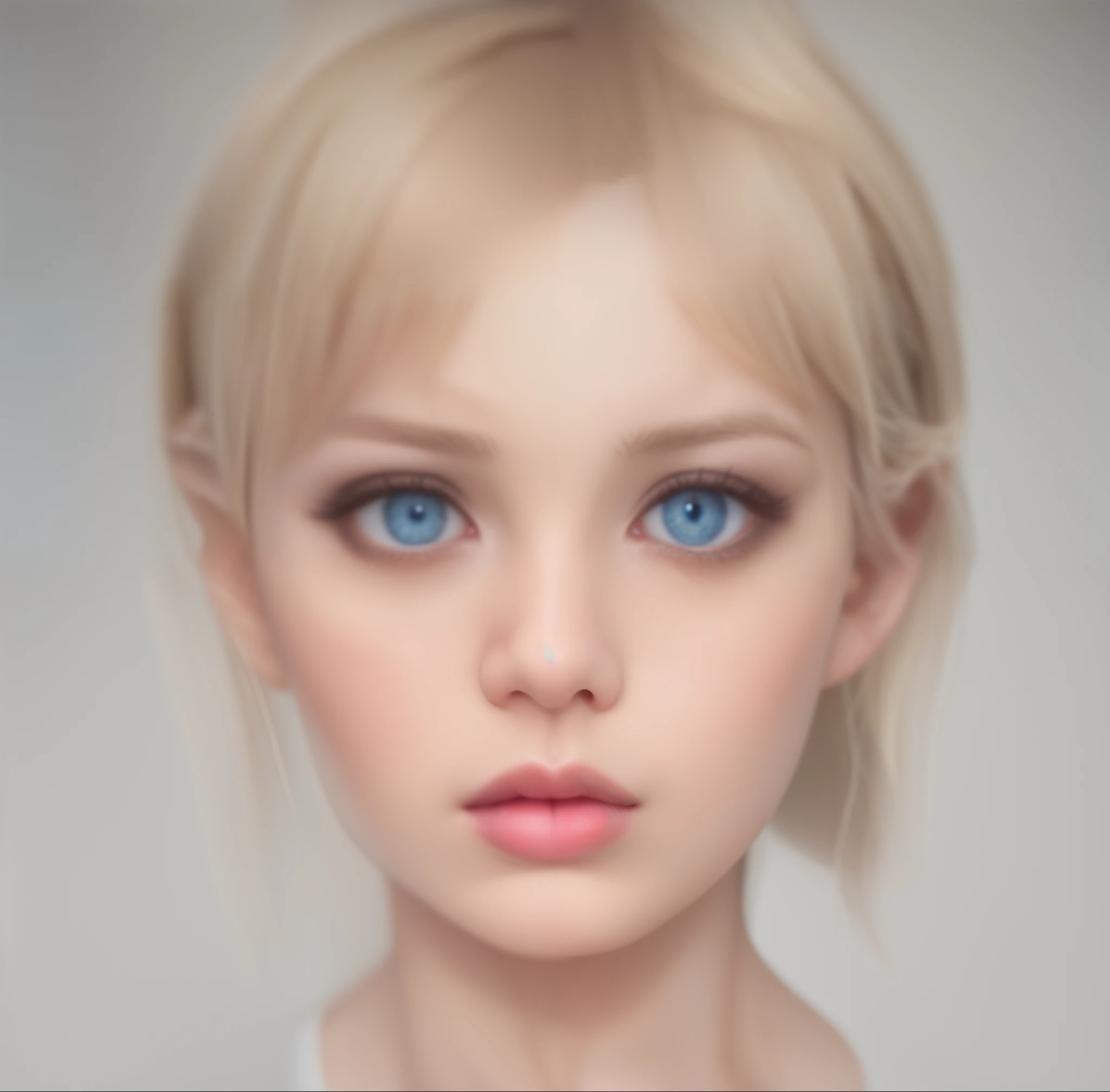 a close up of a woman with blue eyes and blonde hair, realistic beautiful big eyes, accurate ultra realistic faces, hyper realistic anime, 8 k realistic digital art, beautiful realistic face, ultra realistic face, realistic digital painting, realistic digital art 4 k, realistic digital art 4k, adorable digital painting, ultra realistic faces, anime realism, anime realism style, kawaii realistic portrait