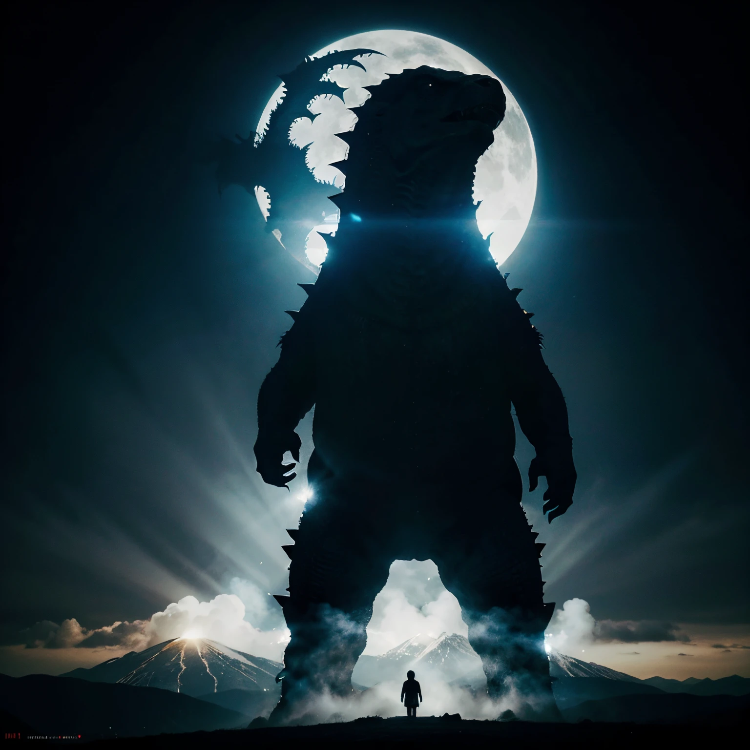Godzilla with ghost face