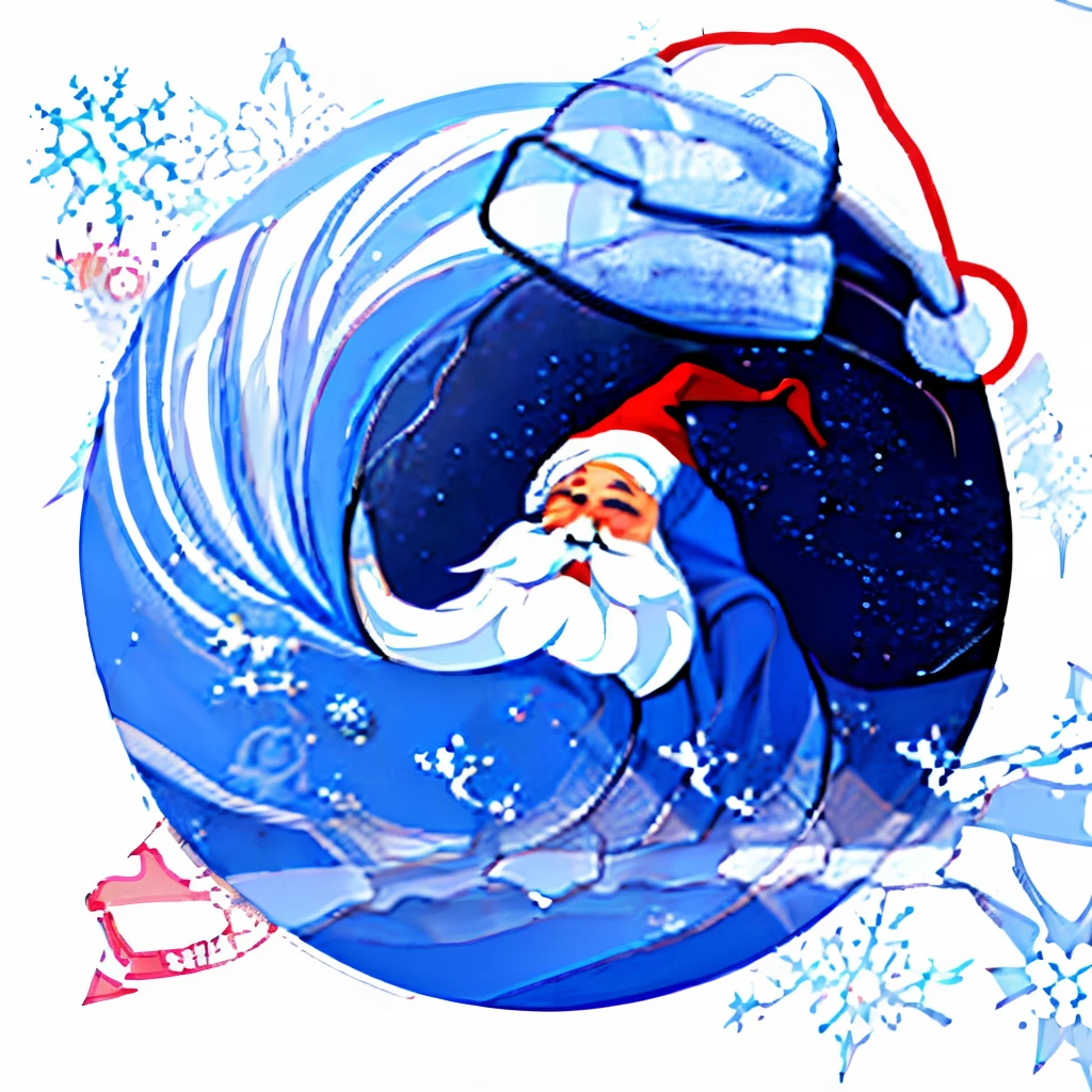 ((logo design)), (best quality, HDR, studio lighting), winter landscape, realistic, snowy trees, frozen lake, peaceful atmosphere, vibrant colors, magical aurora borealis, cozy log cabin, warm fireplace, starry sky,] serene, ethereal. ((santa hat on the corner)), red hat, (christmas)