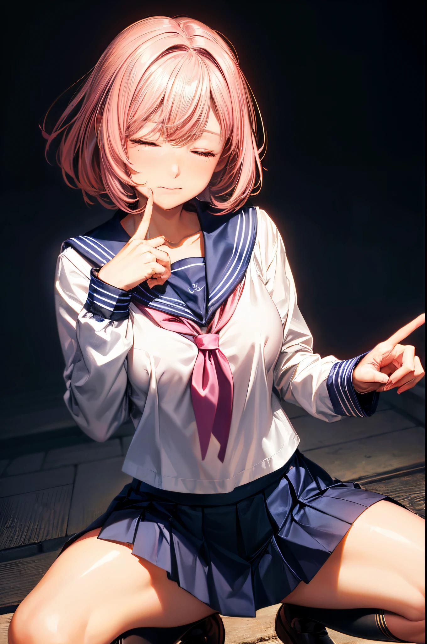 ((a closed mouth:1.5)), ((closed eye:1.5)),