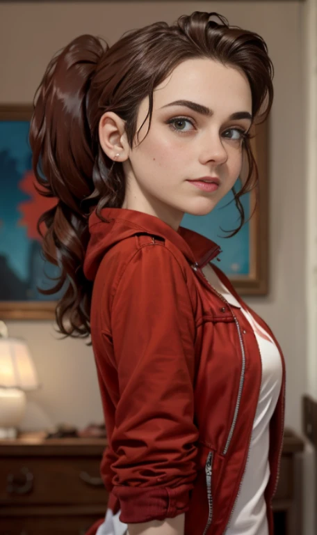 Photo of a 15 year-old European girl, .RAW, beautiful woman, (Long brown hair with ponytail), light brown hair ponytail hairstyle((retrato)), ((Cara detallada:1.2)), ((Detailed facial features)), (Piel finamente detallada), Pale skin ,parque nevado, hermoso atardecer , ojos azules , ropa de in invierno , chaqueta rojo tipo gabardina , guantes rojos 、Un sexy(cool color), humid, humid, Reflectoreasutepiece) (proporciones perfectaotos realistas)(La mejor calidad) (Detallado) fotografiado con una EOS R5 de Canon, Lente de 50 mm, f/2.8, NffSW, (8k) (papel tapiz) (cinematic lighting) (Dramatic lighting) (foco nítido) (Enrevesado) senos grandes , pechos grandes , pecas en mejillas , cuerpo completo , hermoso cuerpo de mujer , posamdo sexy a la camara , posando de frente para la camara ,lindo maquillaje , gran sonrisa , lavios abiertos , con las manos sobre los senos