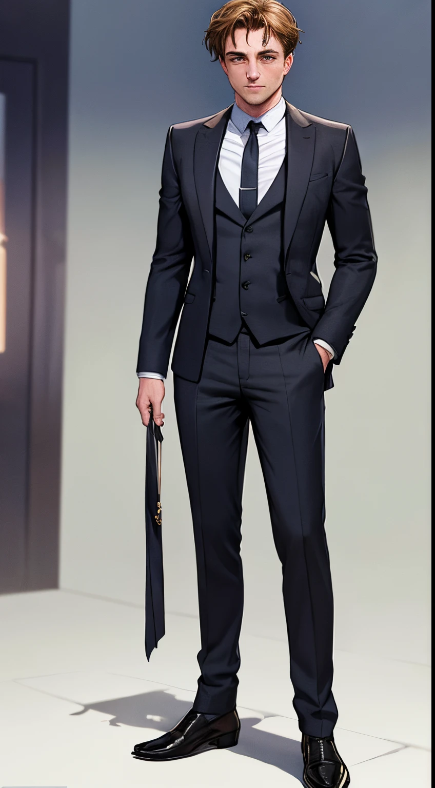 A full-body portrait of Robert Pattinson as Bruce Wayne, rendered in a comical sketch style. He's standing upright with his feet shoulder-width apart, looking directly at the camera with a sardonic grin. Details: Pattinson is wearing a tailored suit that's slightly askew, with the jacket hanging open to reveal a rumpled dress shirt and a tie that's loosened like he's just emerged from a wild night. His hair is disheveled, as if he's run a hand through it countless times. He's got a mischievous twinkle in his eyes, like he's up to something but can't quite keep a straight face. In the background, you can see a hint of the Batcave, with its shadowy gadgets and gizmos.A full-body portrait of Robert Pattinson as Bruce Wayne, rendered in a comical sketch style. He's standing upright with his feet shoulder-width apart, looking directly at the camera with a sardonic grin. Details: Pattinson is wearing a tailored suit that's slightly askew, with the jacket hanging open to reveal a rumpled dress shirt and a tie that's loosened like he's just emerged from a wild night. His hair is disheveled, as if he's run a hand through it countless times. He's got a mischievous twinkle in his eyes, like he's up to something but can't quite keep a straight face , draw a clearface