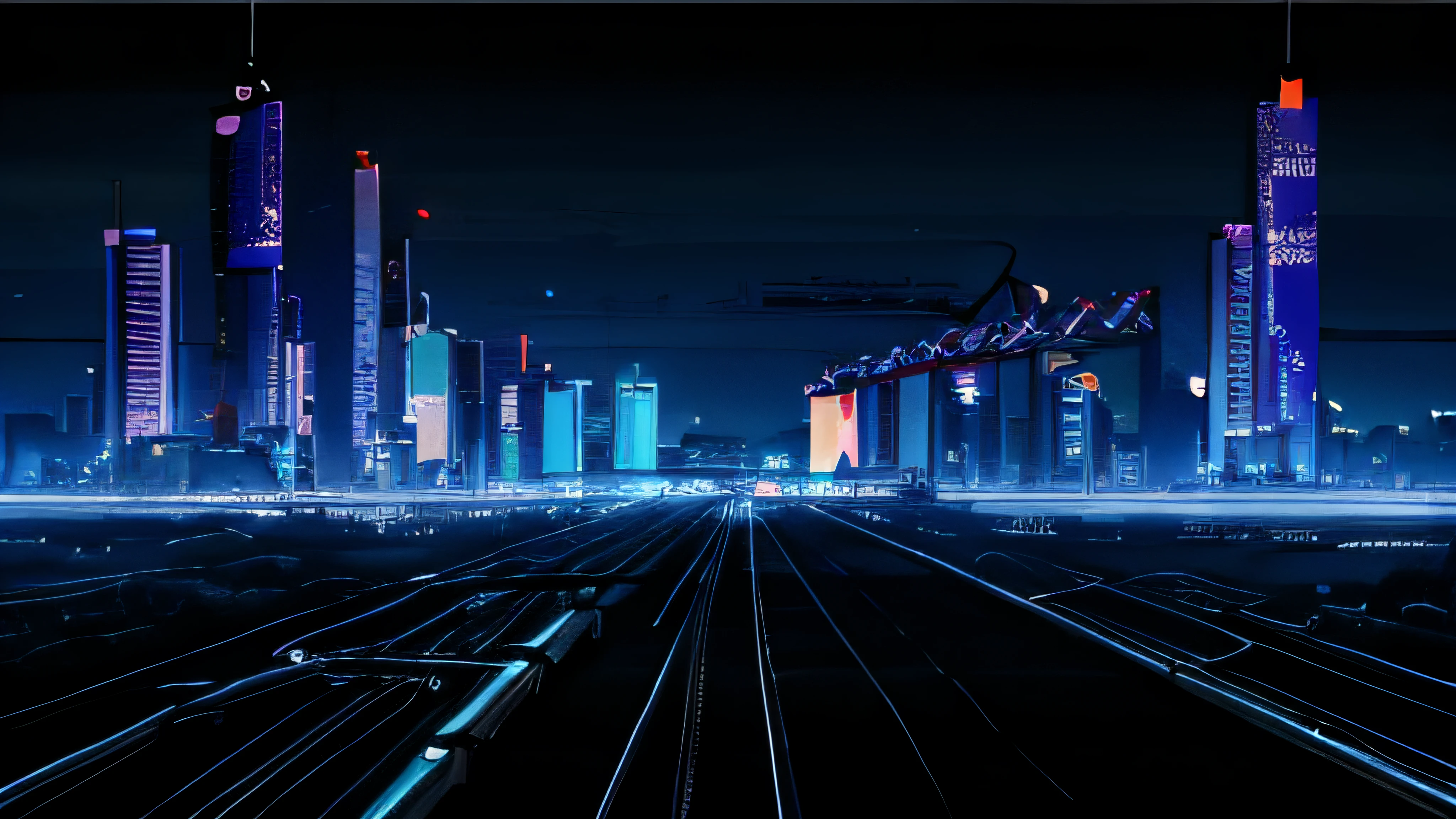 The cities of the future，There is a train on the tracks at night, Cyberpunk city street background, neo tokyo background, Cyberpunk city setting, City background at night, Future city background, cybernetic city background, Future city background, Future city background, cyberpunk backgrouns, Cyberpunk landscape wallpaper, Cyberpunk city setting, Future city streets, neon cityscape background, Cyberpunk city setting