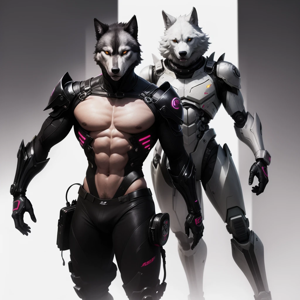 lobo, wolf head,cybernetmechanical parts, Tecnologia, Cyberpunk, arte roboticaster, arte conceitual, technical sketch.], (Melhor, qualidade, arte digital, Detalhes, technical),Toshiaki Takayama, mechanical engineer ,Gorjeio, pessoa wan, sozinho ,Heng Z.