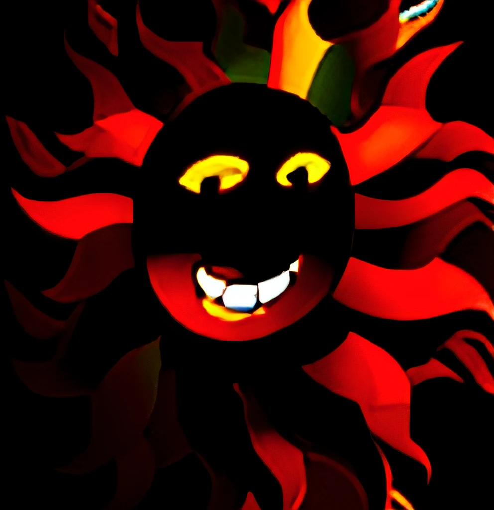 Sun, Smile, No background, Vector art, High contrast