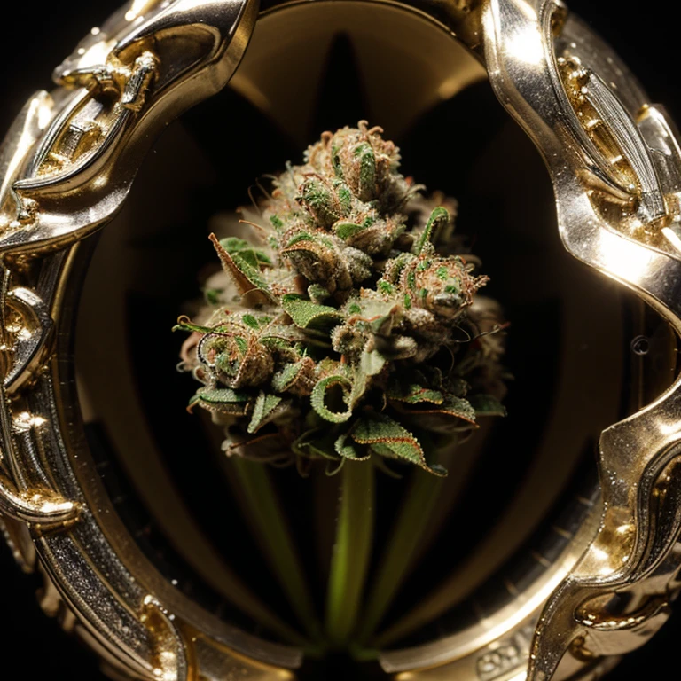Ultra detailed bud of marijuana