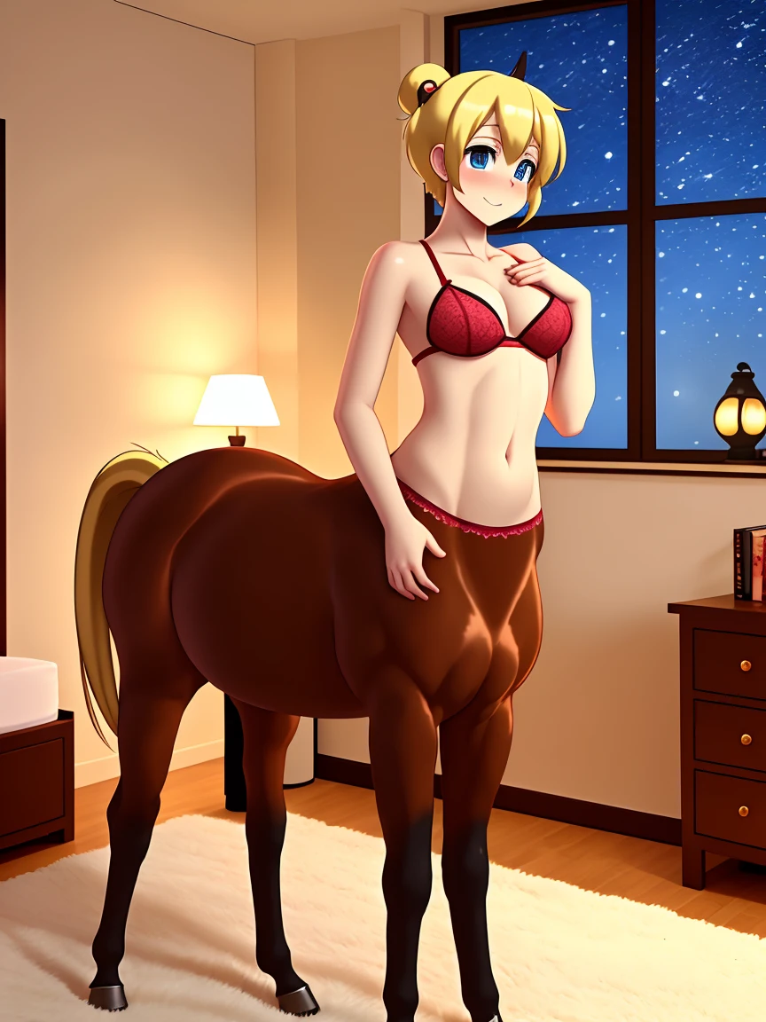 fox, anthro, solo female, long blonde hair, medium pin butt, long pink dress, lacy white panties, high lacy white stockings, perspective, curved thighs, medium thighs, curving against the wall, one hand lifting the skirt, rear view, looking at the viewer over the shoulder with sexy smile, long orange and white tail on the side, orange and white fur, green eyes, sun hat