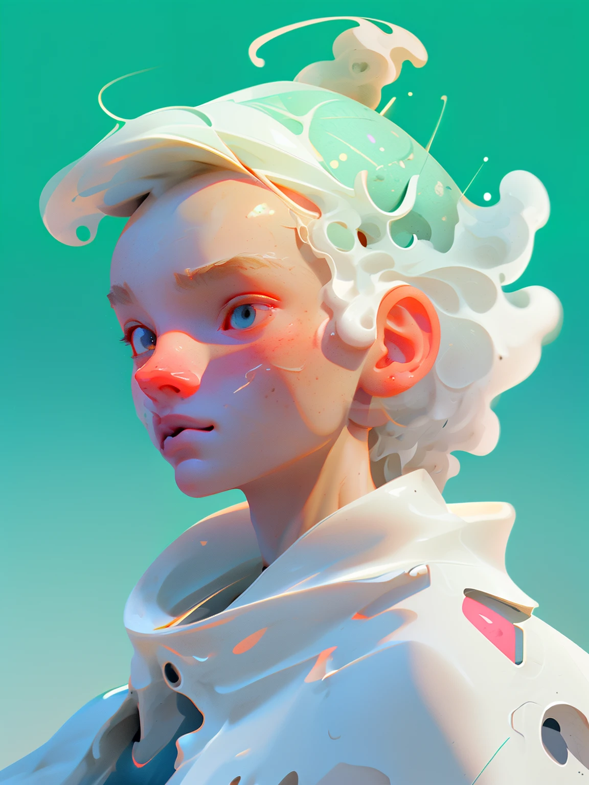 Game character design,Clear facial featureull body shot of,station,Center composition