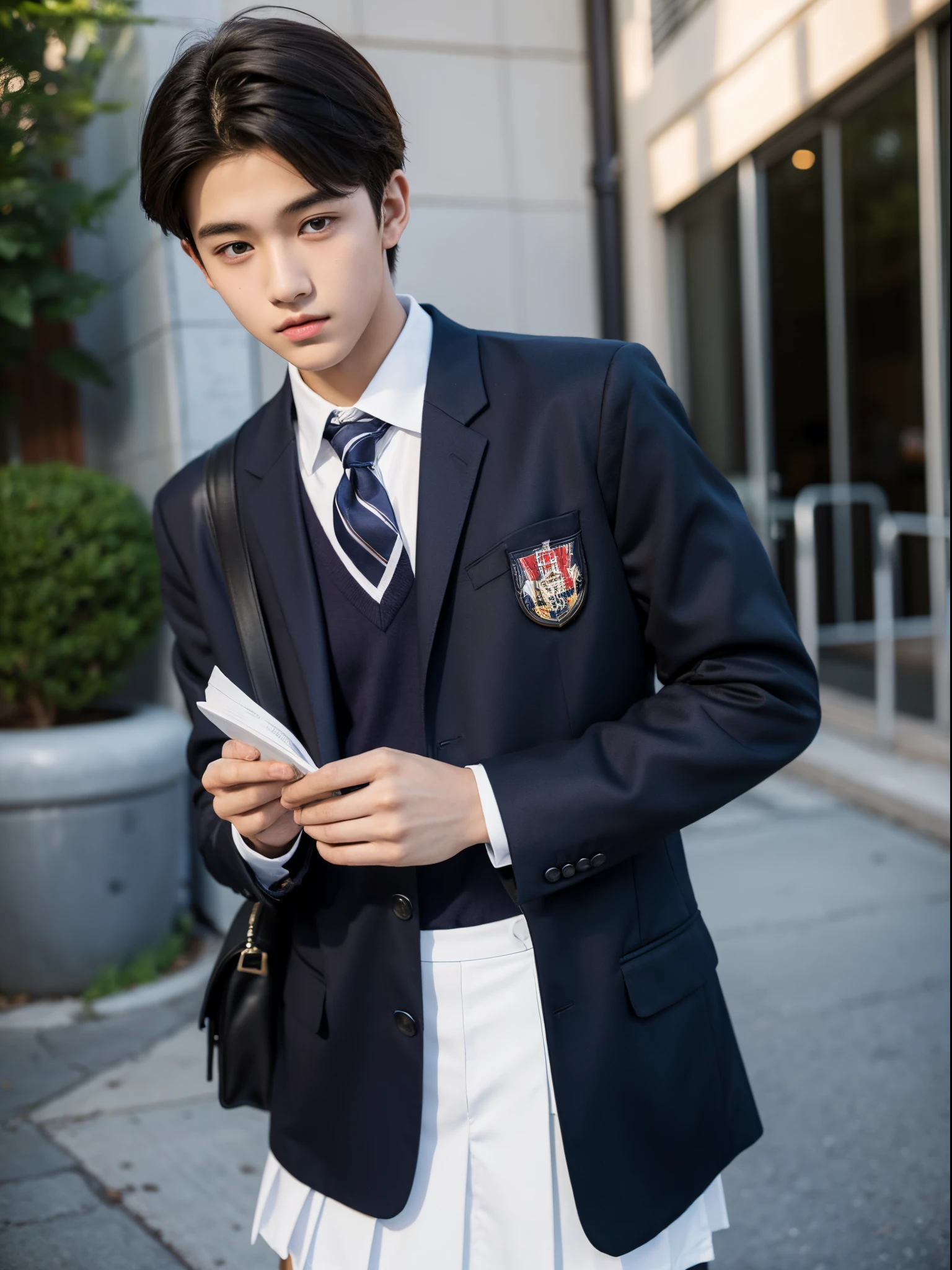 boy, 17 y.o, handsome, high school uniform