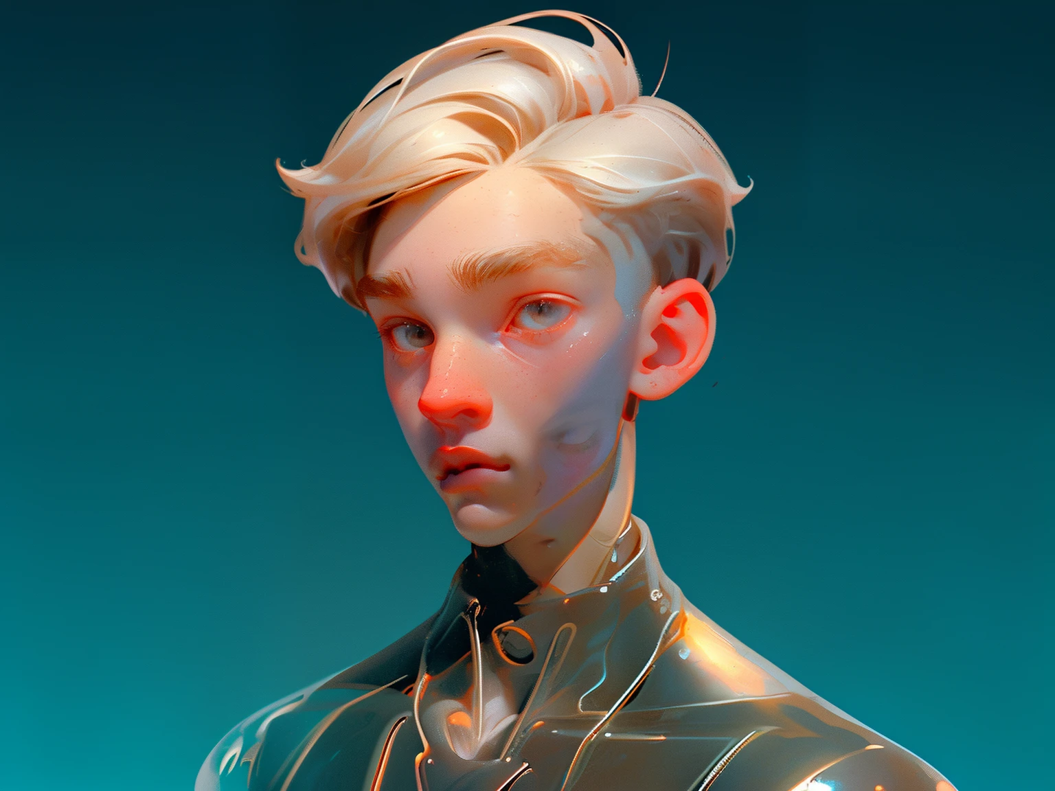 Game character design,Clear facial features,A boy and a girl,The upper part of the body