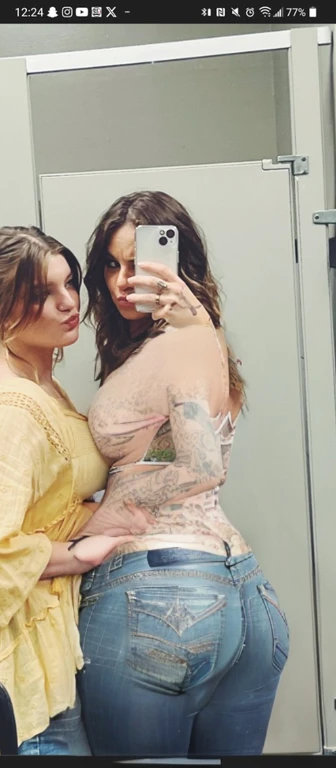 mirror selfie, beautiful girl, big ass, huge ass, bbw, from behind, thick, thick thighs, wide hips, bbw, big tits, sideboob, giant ass, back view, big butt, round butt, tight underwear, underwear halfway off, underwear taking off, grabbing ass, ass spilling over underwear, too thick for clothes, facing left, see left side of body, facing leftwards, facing west
