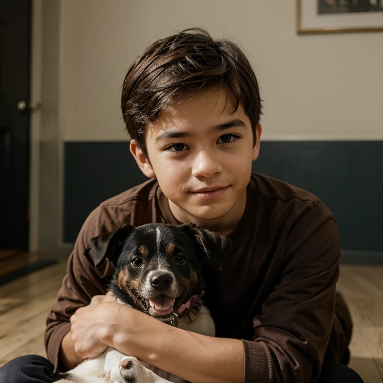 Boy with dogs