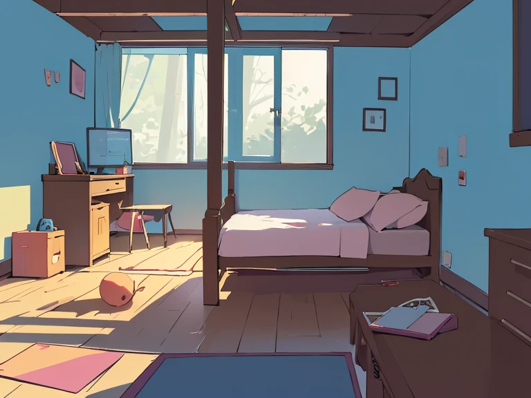 inside in room,no angle,planar,Flat illustration, background image,Only the background,comic strip,8k,The colors are bright