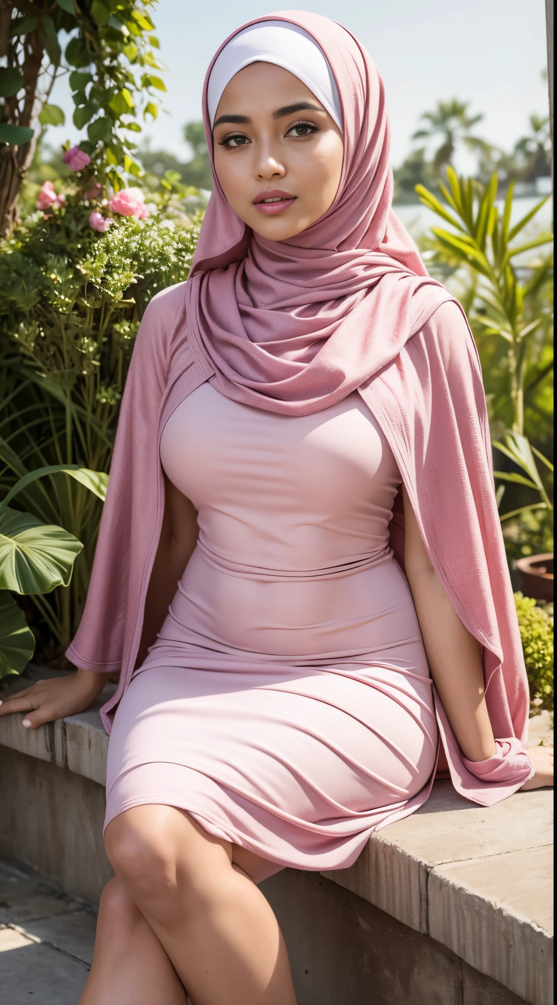 RAW, Best quality, high resolution, Masterpiece: 1.3), Beautiful Malay woman in hijab,Masterpiece, best quality,8k, brown eyes, perfect eyes,perfect body, Huge breasts,fullbody,woman in a hijab poses for a picture, hijab, lovely woman, white hijab, Beutifull girl, casual pose, attractive girl, Indonesian, background  heavenly, malay woman, wearing casual clothes, with lovely look, malay girl, beautiful image, beautiful woman, attractive pose, beautiful girl