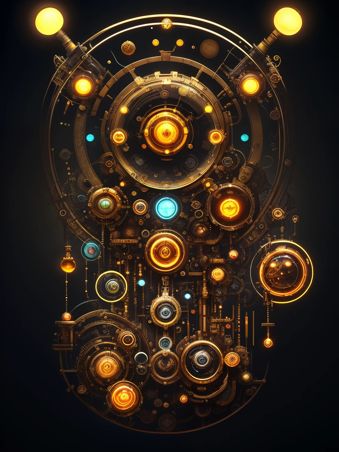 A Surreal Dreamland,steampunc,CPU model,diodes,Spotlights,glass button,metal switch,arc-shaped,Neat and symmetrical,clean linework,minimal style,no shadow,Titanium,very high res,Wallpapers,Add details,Clarity enhancement,Detail enhancement,Macro camera,Background bokeh/bokeh