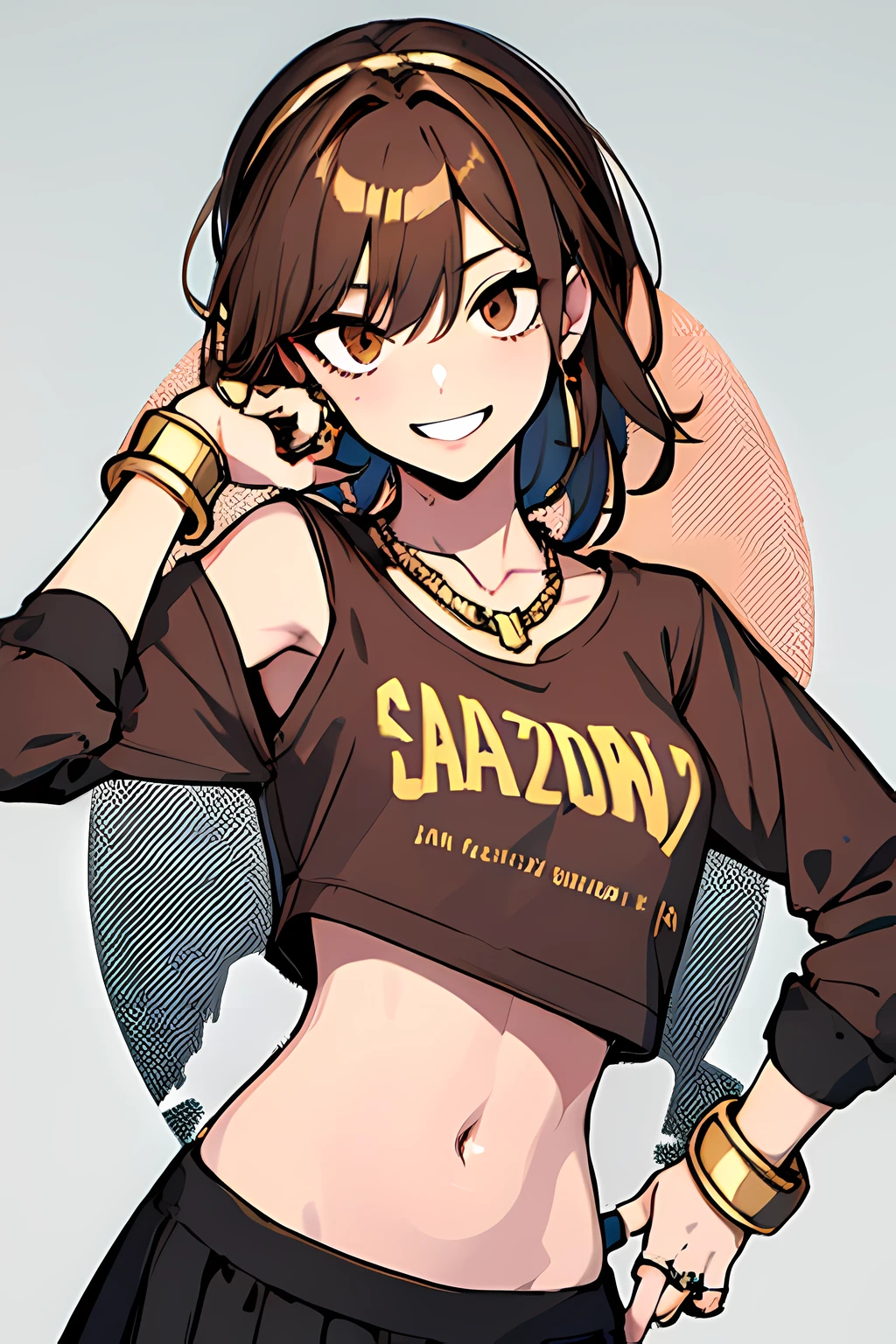 Best quality,masterpiece,brown hair,denim hot pants,Big ,Perfect body,full-body shot,Cool poster,Wearing glasses,36 mature beauties,Single player anime style