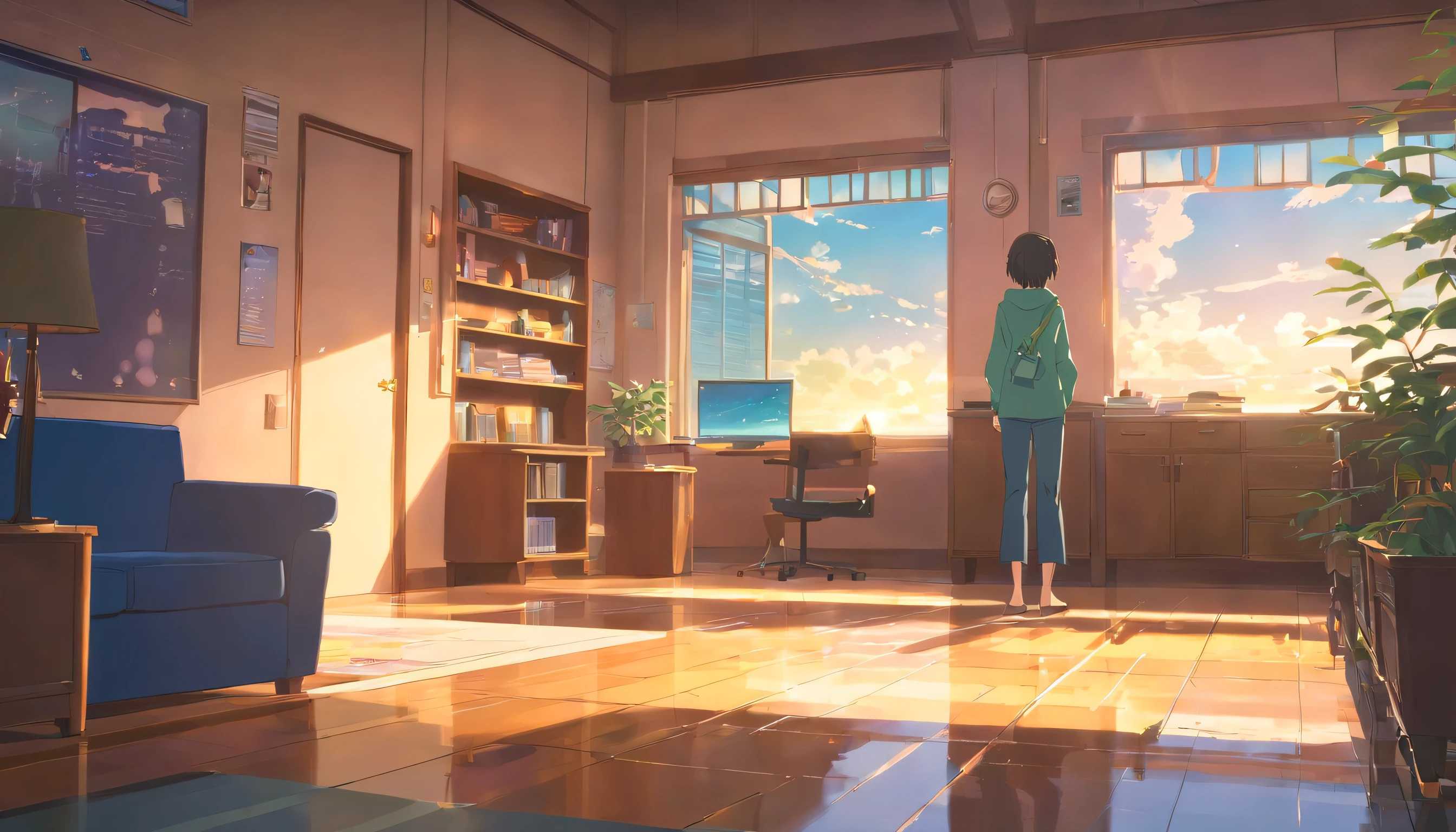 (Best Quality, Movie Poster Style) empty room, Without a person