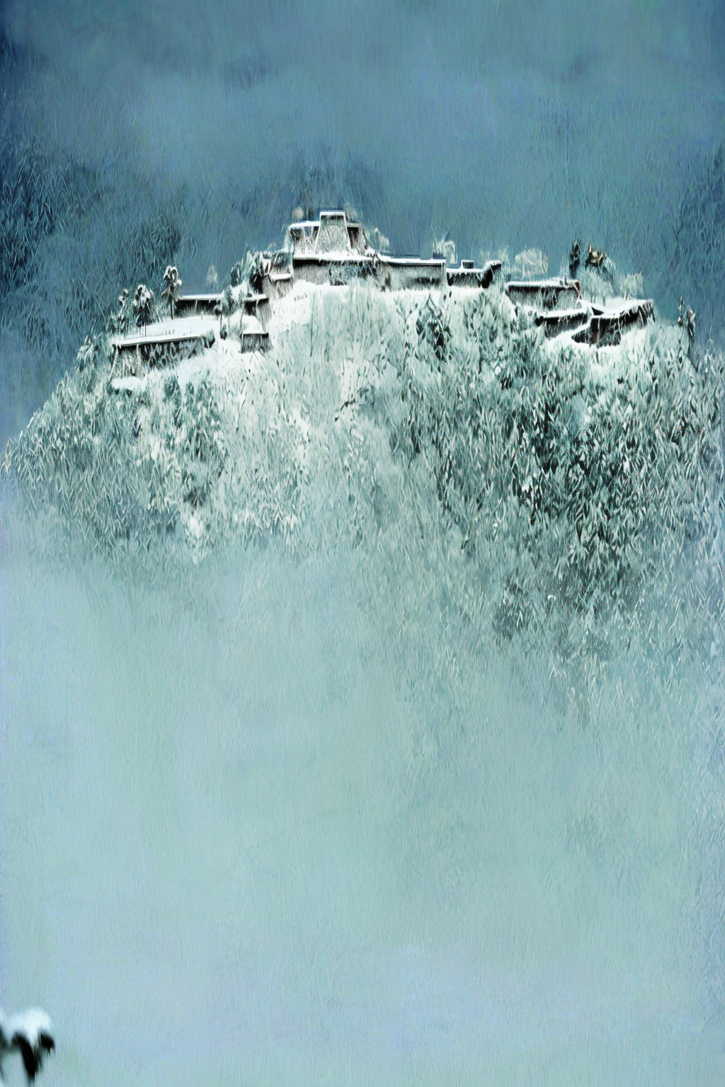 Make it a snow-covered tree,