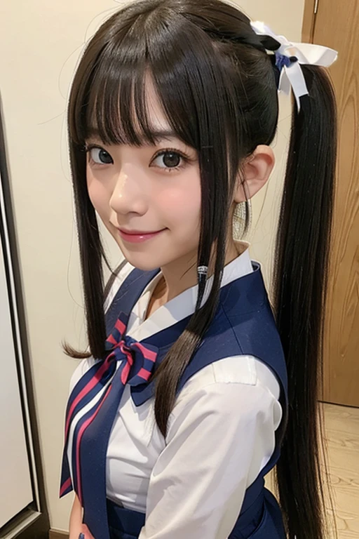 Japanese high school girl with twin tails