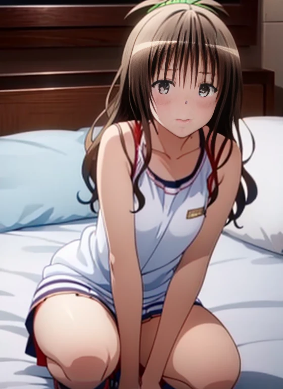 (Best Quality,4K,8K,High resolution,masutepiece:1.2),Ultra-detailed,anime girl sitting on bed with her legs crossed, Seductive Anime Girl, beautiful anime girl squatting, Cute anime girl, (Anime Girl), Beautiful captivating anime , Anime Girl, Ecchi anime style, anime moe art style, 4 k manga wallpaper, charming anime girls, Anime Girls, Anime Style 4K, Smooth Anime CG Art, Beautiful anime girl, Yuki Mikan, To LOVE-Ru, Mikan Yuuki To LOVE-Ru Manga