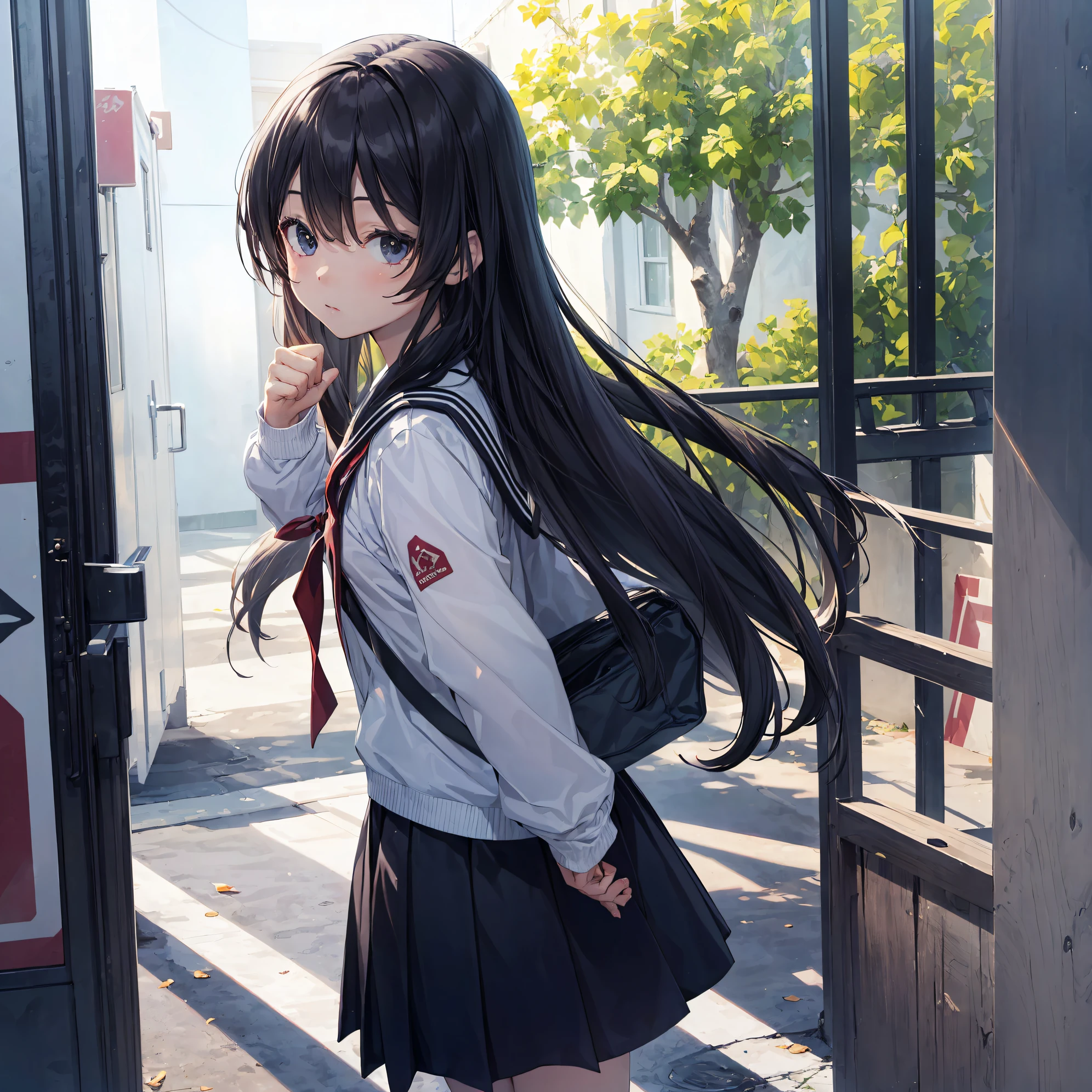 (Best Quality, 4K, 8K, hight resolution, masutepiece:1.2), Ultra-detailed, (cool and realistic,Photorealsitic:1.37), High resolution, anime moe art style, Best Anime 8K Konachan Wallpapers, Pixiv Contest Winner, Perfect Anatomy, super detailed skin,BREAK,(Draw a girl sleepily walking to school. ),BREAK, 1girl in, (Solo,Lori,child,13years:1.3),Full limbs, complete fingers, a junior high school student, Androgynous attraction, (Hairstyle showing the forehead), flat chest, Small butt, groin, Small eyes,Beautiful detailed black eyes, Well-proportioned iris and pupils, disgusted eye,High resolution detailed hair, Sailor Uniform, Skirt, On the way to school. BREAK,Medium: Anime Art, Vibrant colors, Sharp Focus, Professional, Bokeh.
Lighting: Natural light shining a soft light on the girl, Create a warm and cozy atmosphere on your way to school..