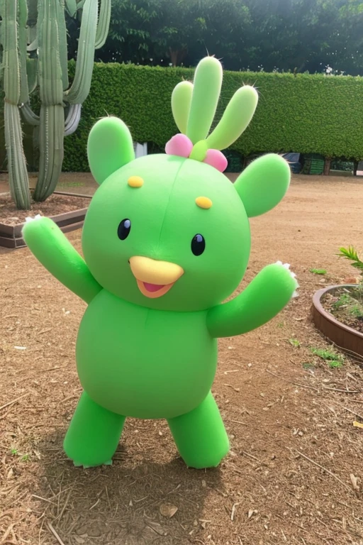 A mascot-like animal cactus