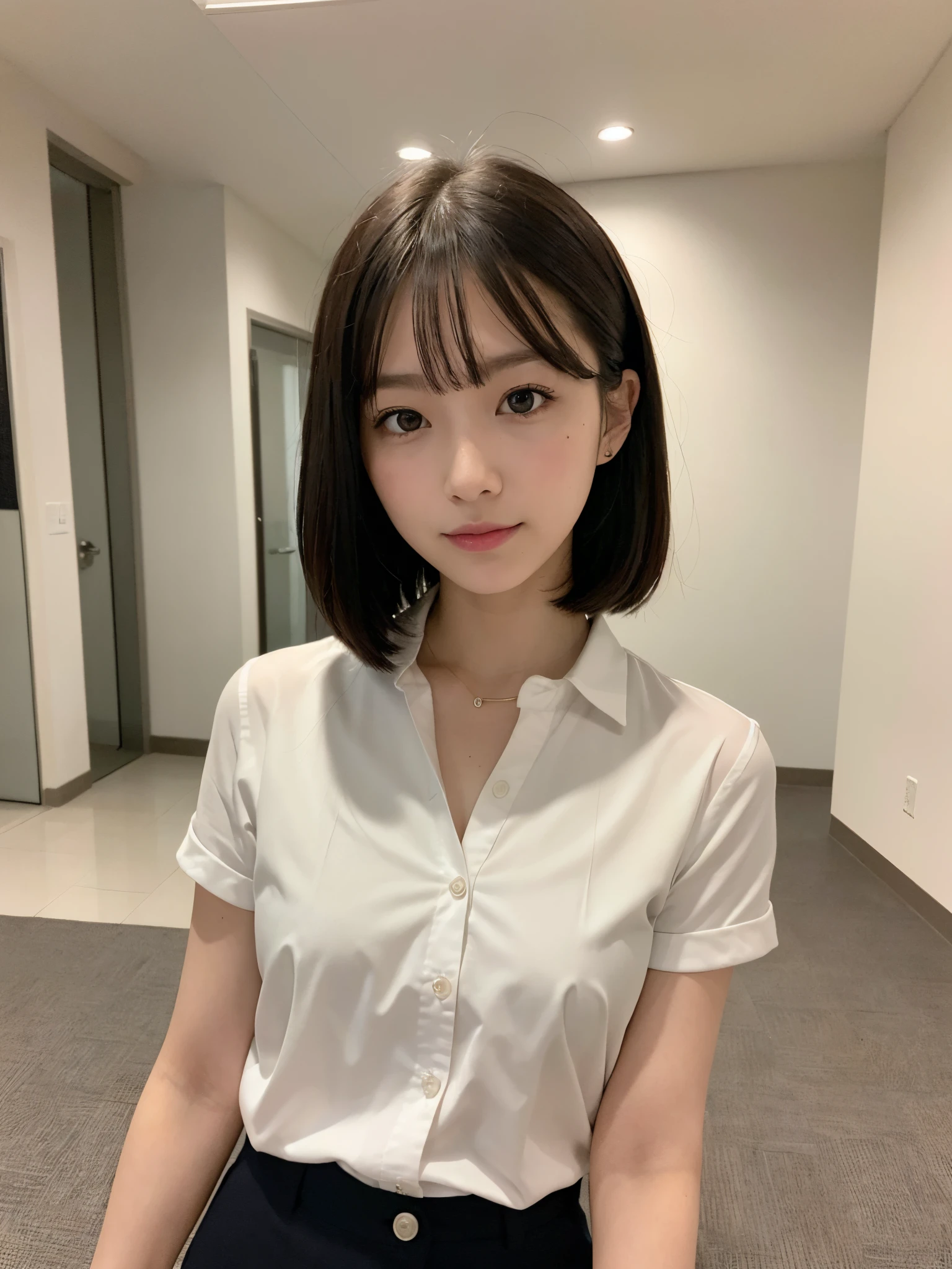 Black new employee type business suit